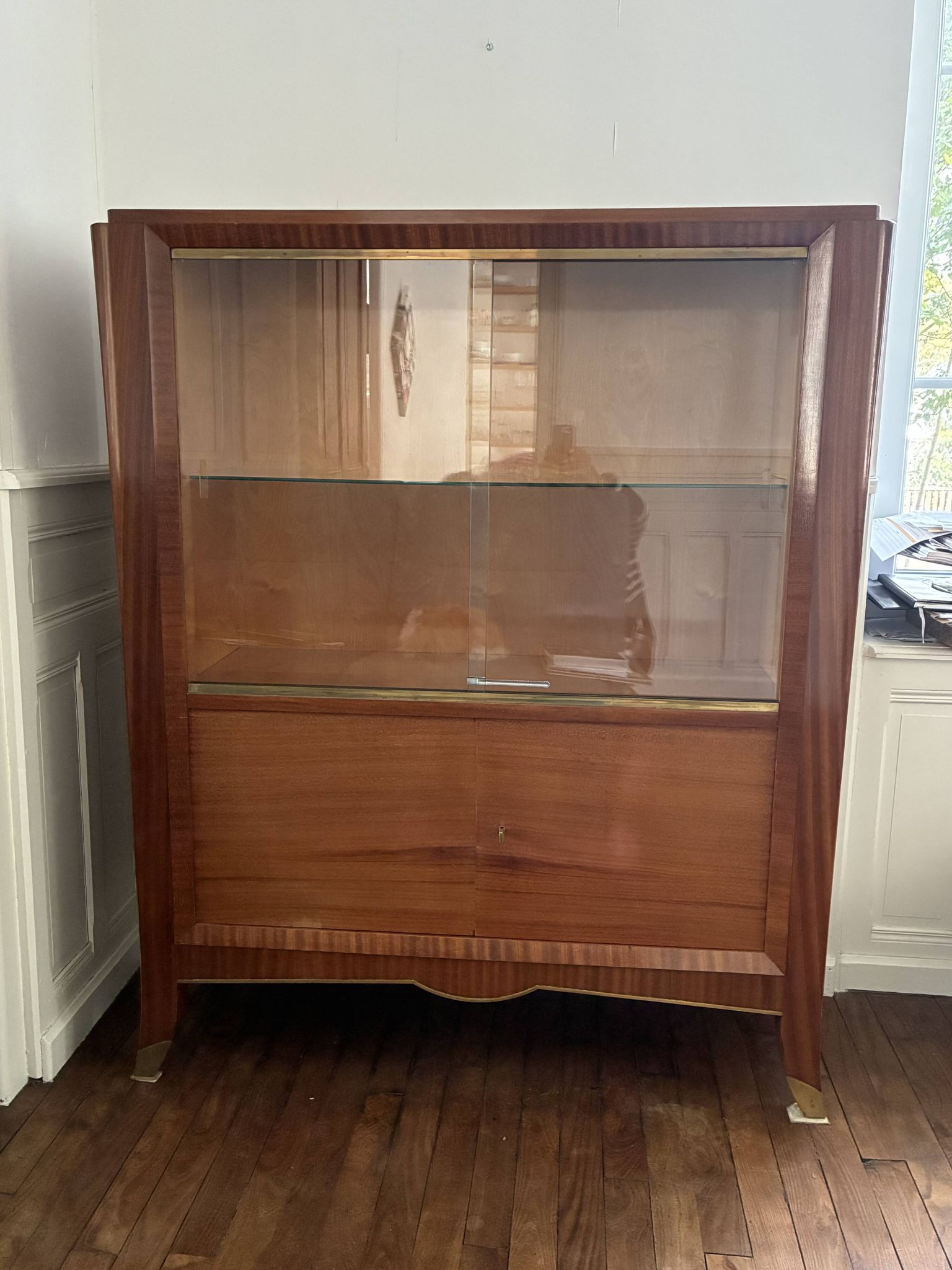 Grande vitrine Art Déco moderniste