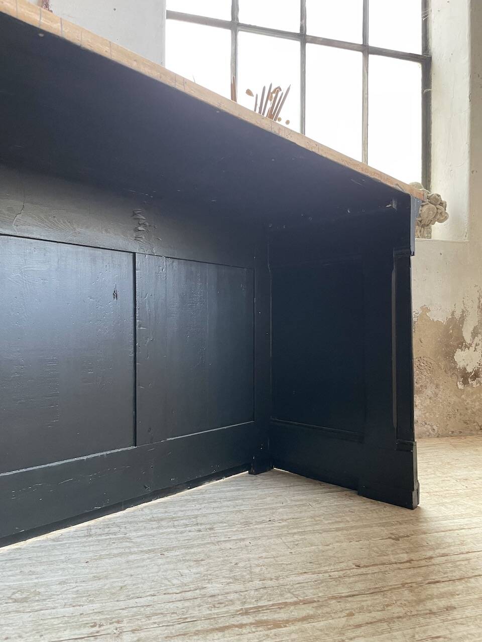 2m pine counter or central island with storage