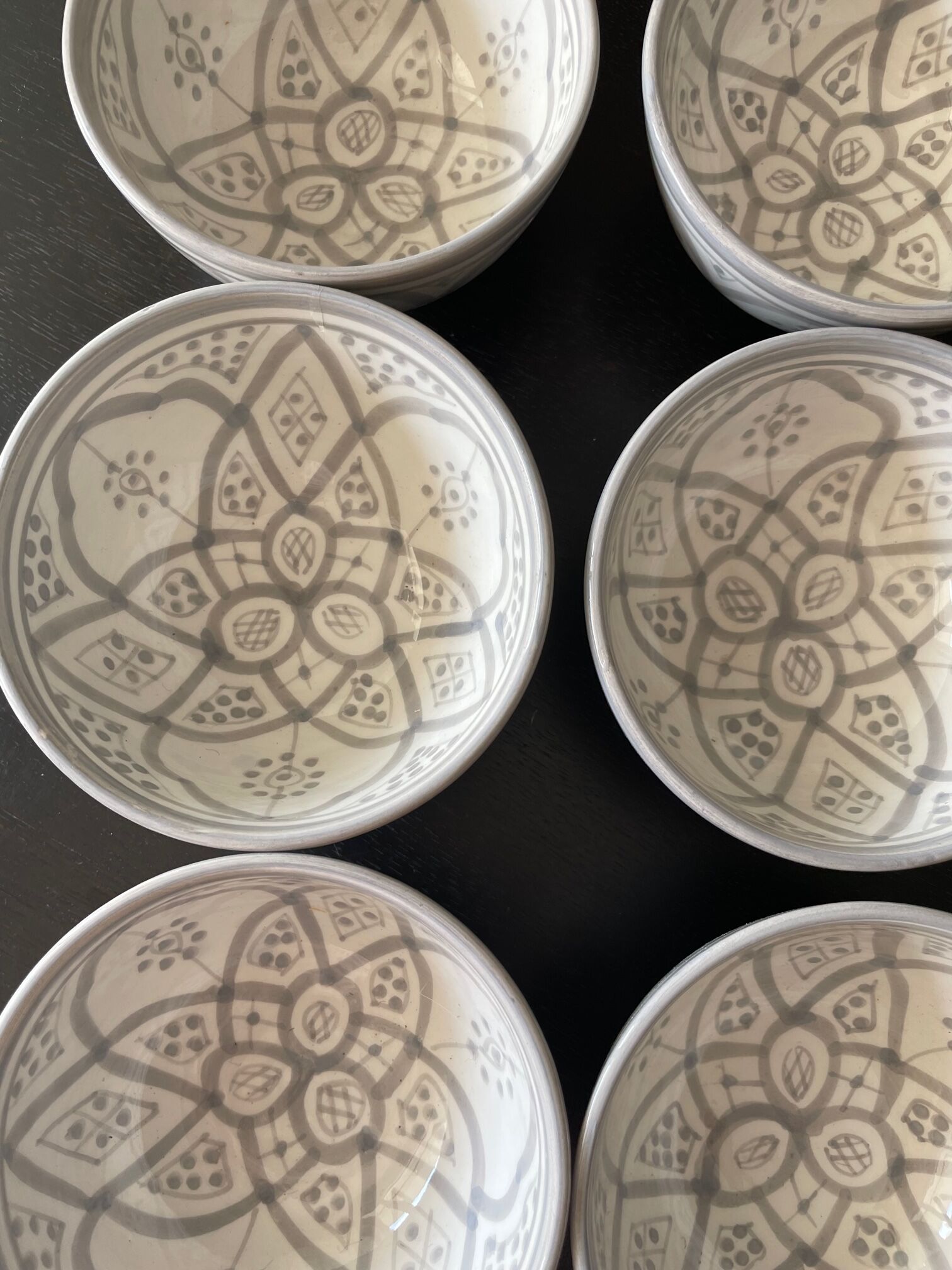 Set of 6 Berber ceramic bowls