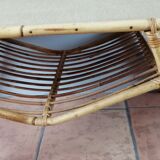 Rattan coffee table and its magazine rack