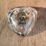 Set of 2 glass advertising ashtrays