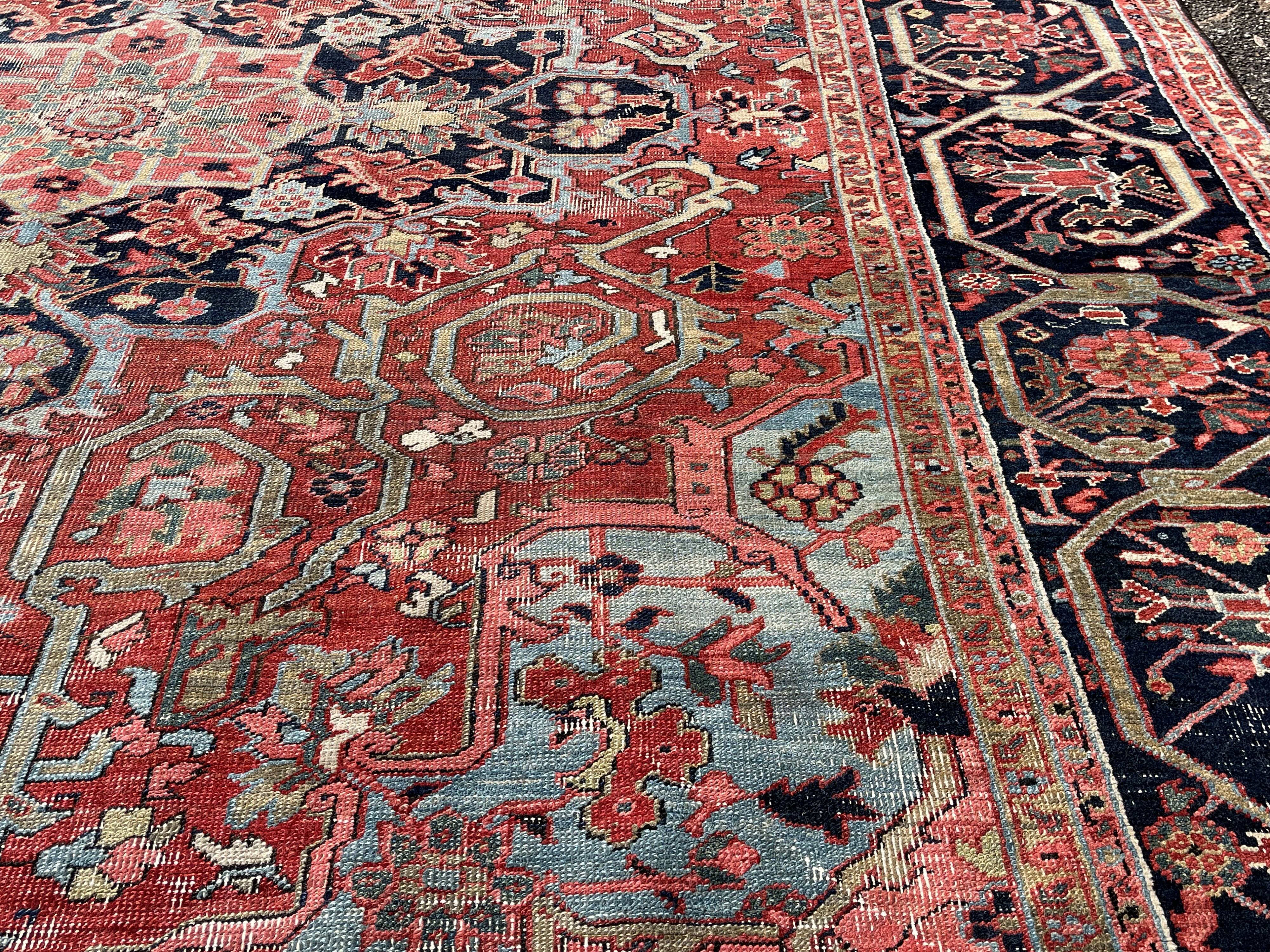 Antique Heriz Persian Rug Circa 1900/1910