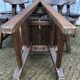6 brutalist chairs in solid oak