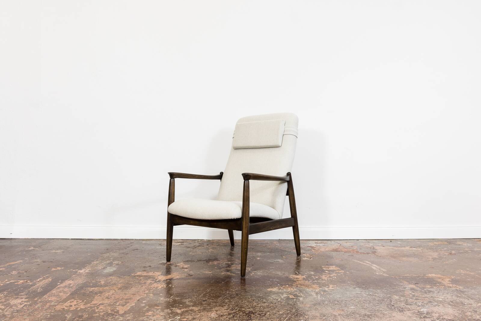 Fauteuil GFM de style mid-century par E. Homa en tissu Kvadrat, années 1960