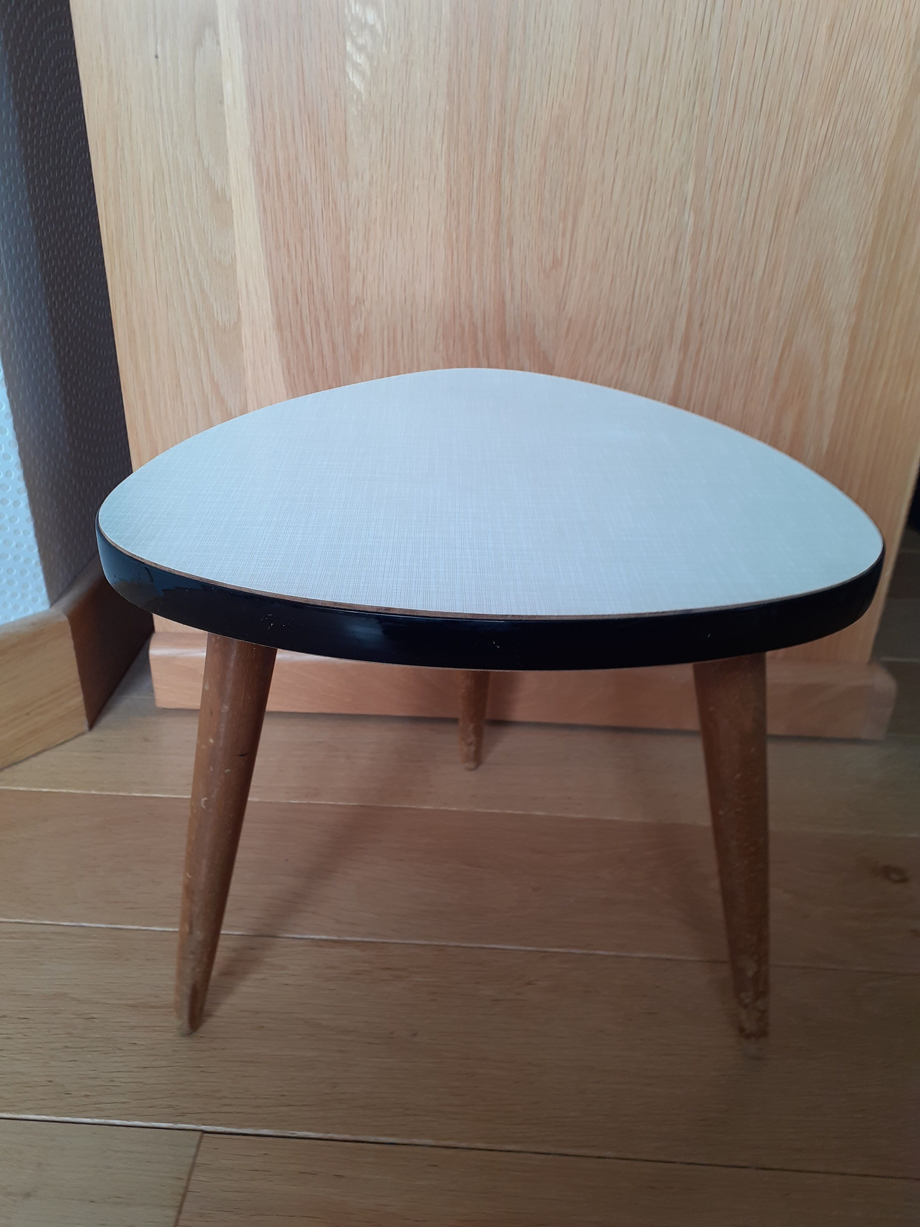 Formica tripod side table