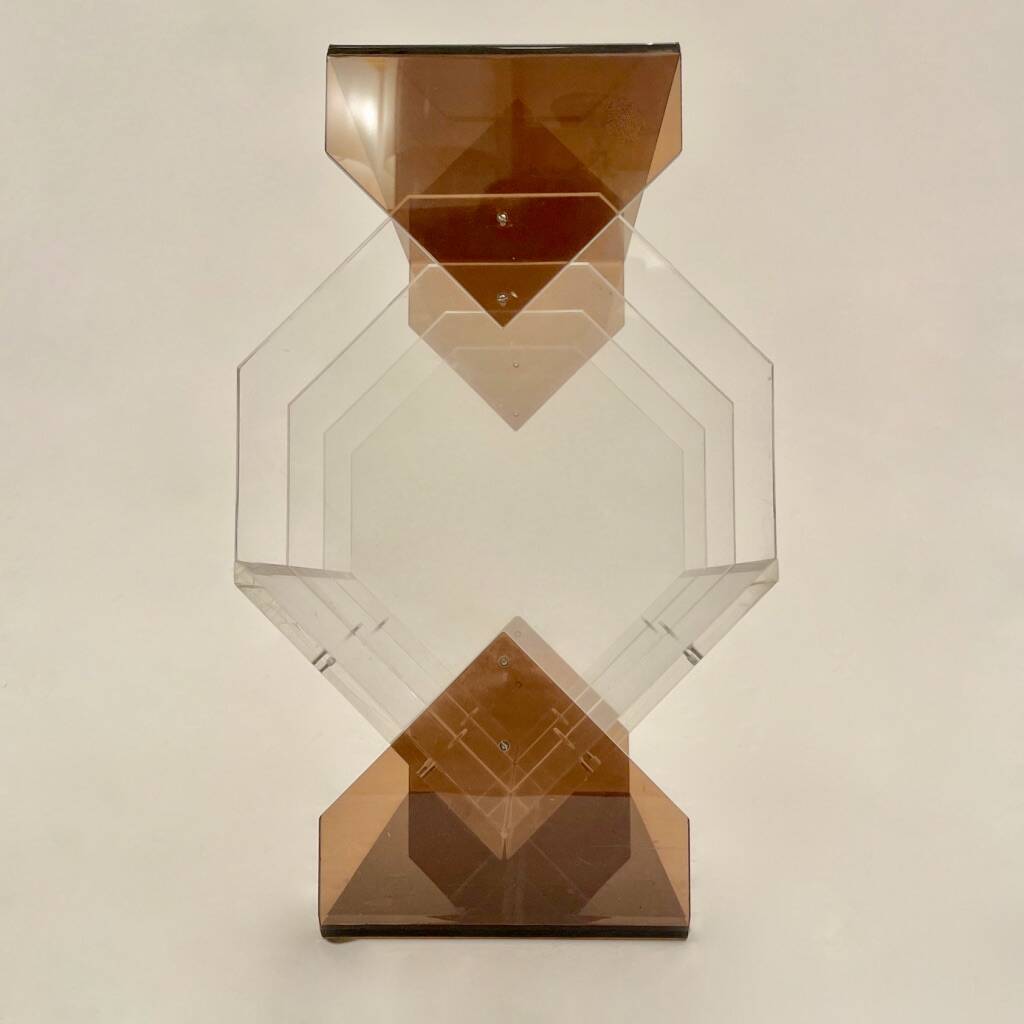 Vintage Plexiglass Newspaper Holder by Michel Dumas