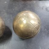 3 bronze petanque balls
