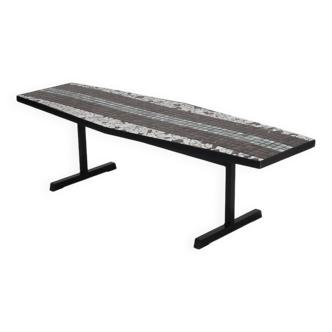 Table basse hexagonale en céramique, 1930s