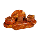 French art deco marble inkwell