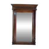 Grand miroir trumeau bois sculpté style Louis XVI / Henri II XIXe