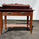 Meuble de toilette ancien en bois et marbre rouge