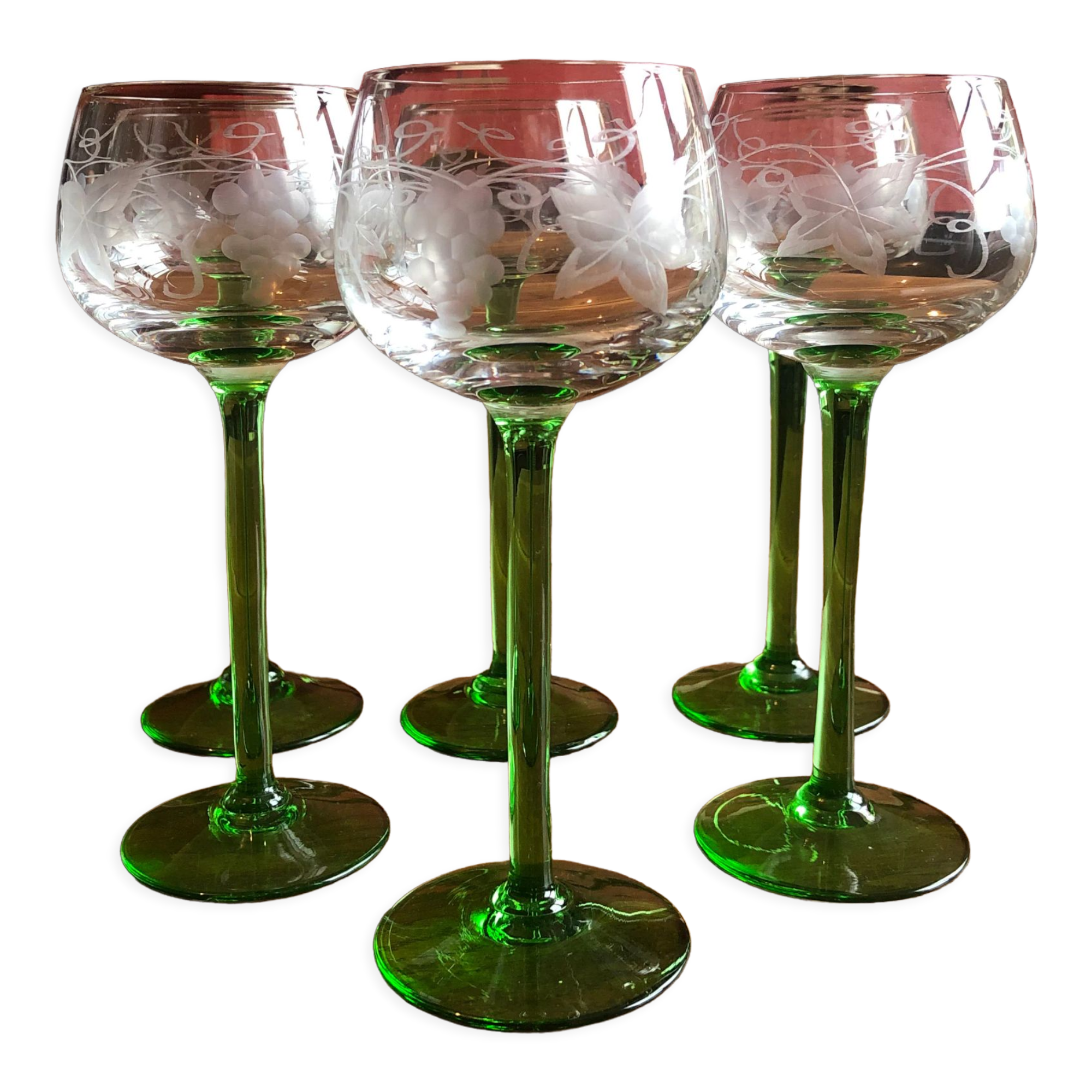 6  verres "ballon" vin d'Alsace cristal