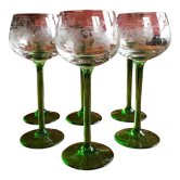 6  verres "ballon" vin d'Alsace cristal