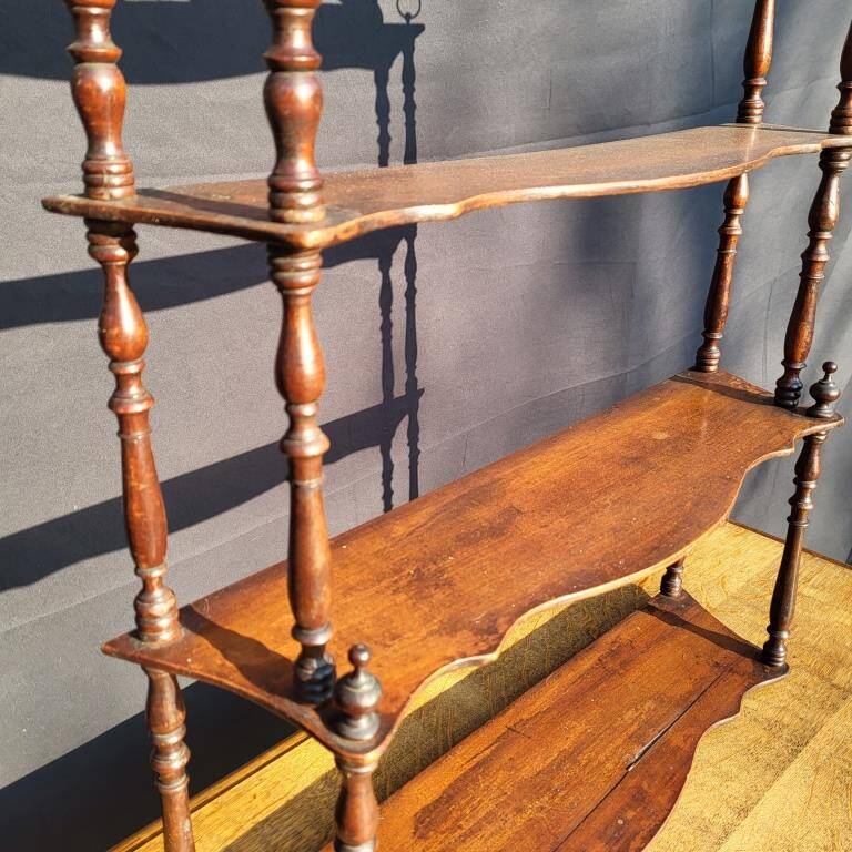 19th century molded mahogany wall shelf Louis-Philippe