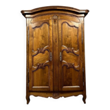 Armoire Louis XV Charolaise en noyer massif d'époque XVIII siècle