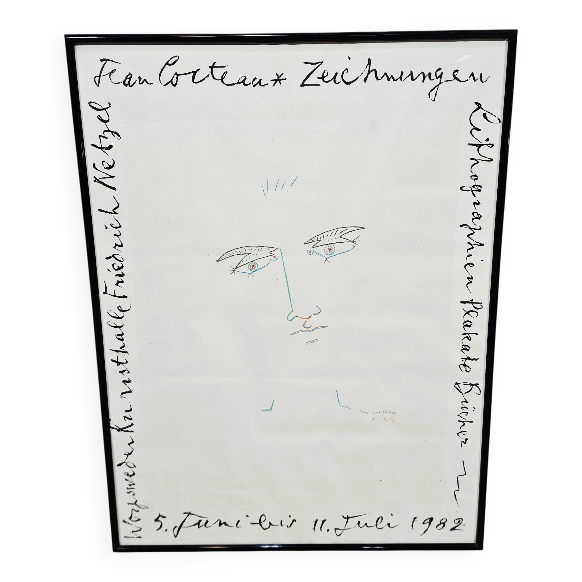 Jean Cocteau – Original Exhibition Poster 1982