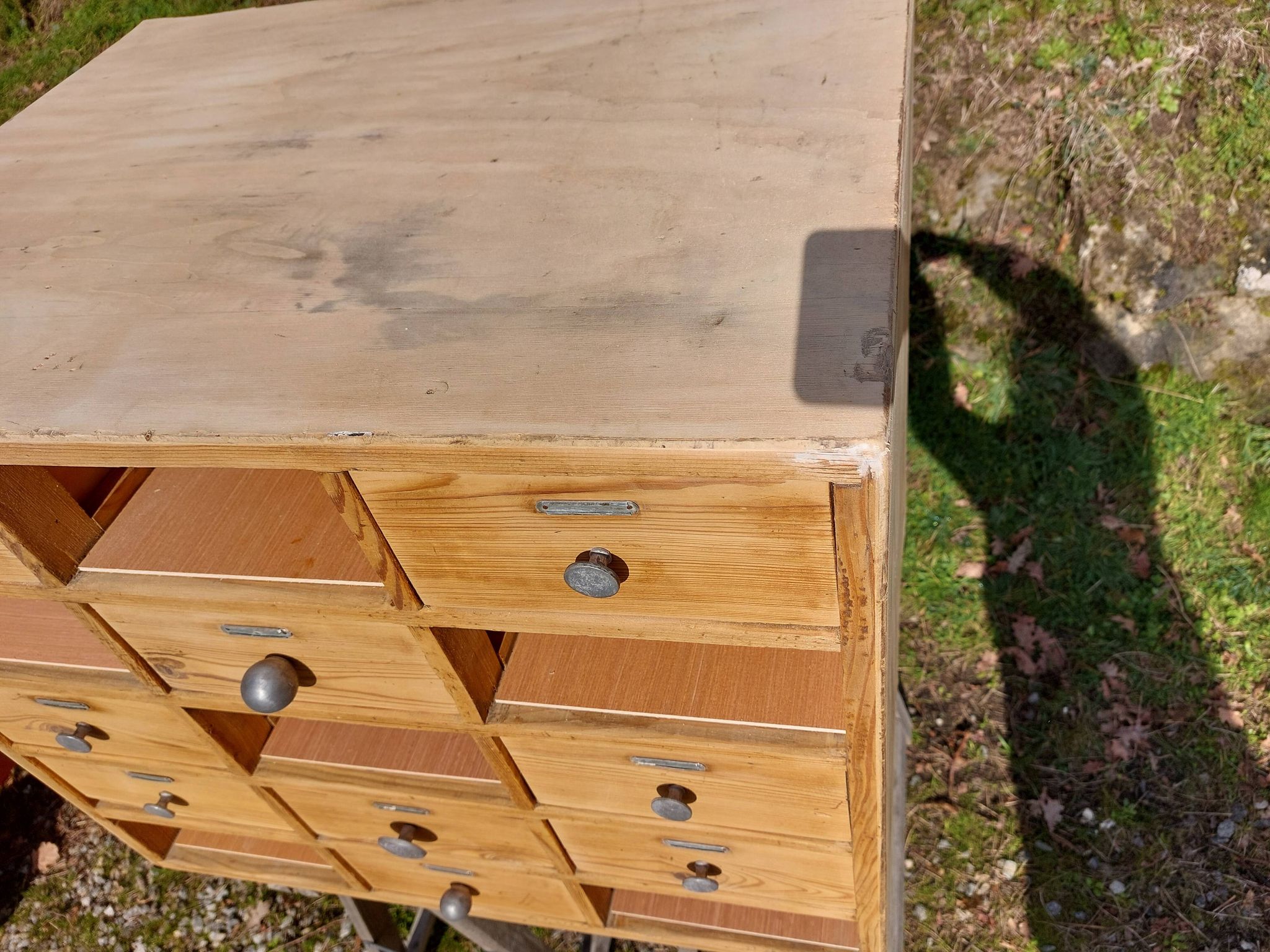 meuble de métier en bois, meuble à tiroirs