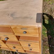 meuble de métier en bois, meuble à tiroirs