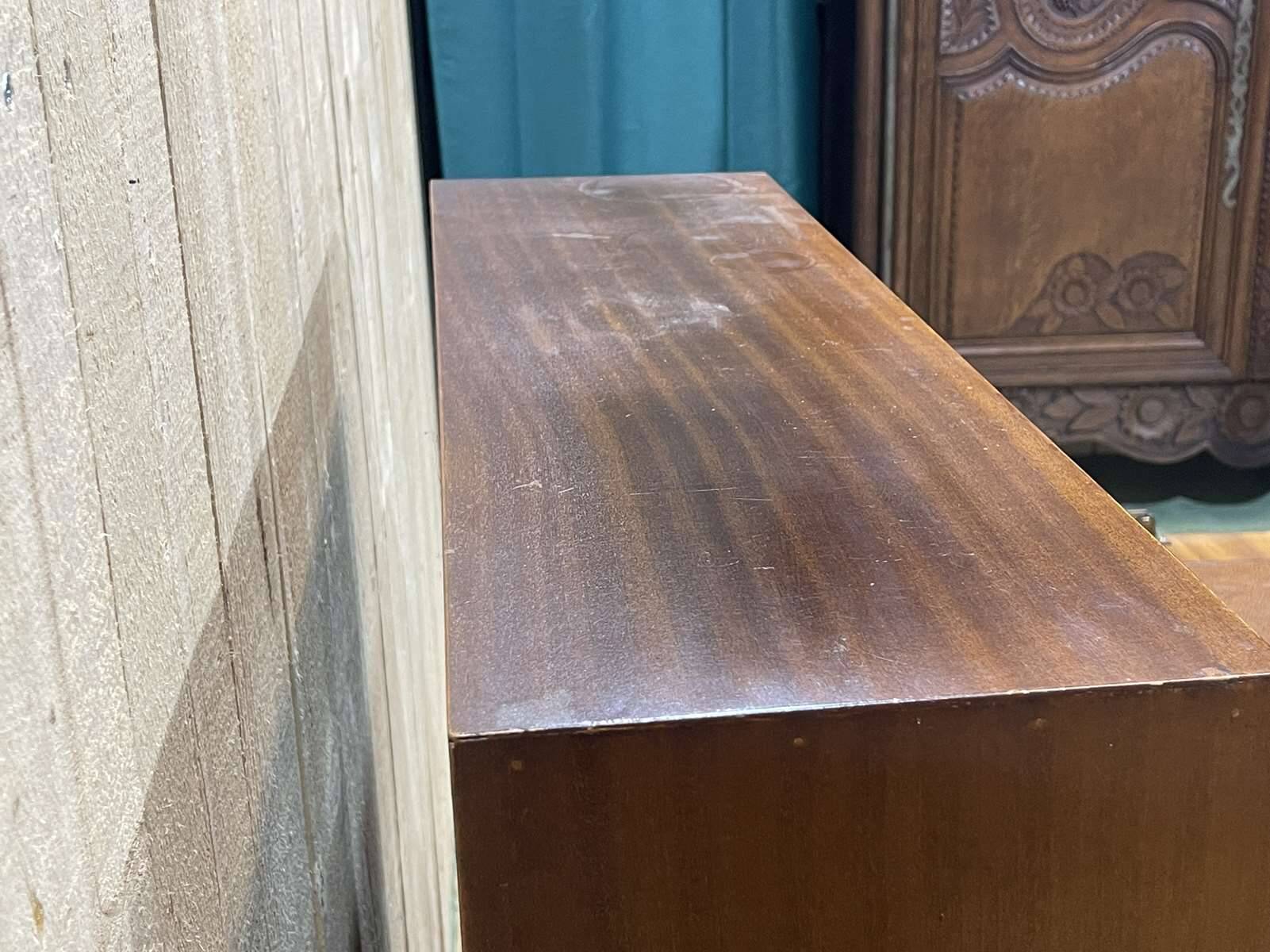 1950s English mahogany secretary.
