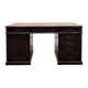 Bureau anglais classique avec incrustation en cuir