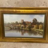 Paysage fluvial original signé impression sur toile par duncan palmar