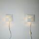 Geometric Square Layered Wall Lamps By Unknown Designer, The Netherlands 1960S