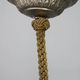1930s European Secession–Art Deco pendant light with rope suspension and glass