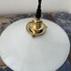 Set of two white opaline hanging lamps
