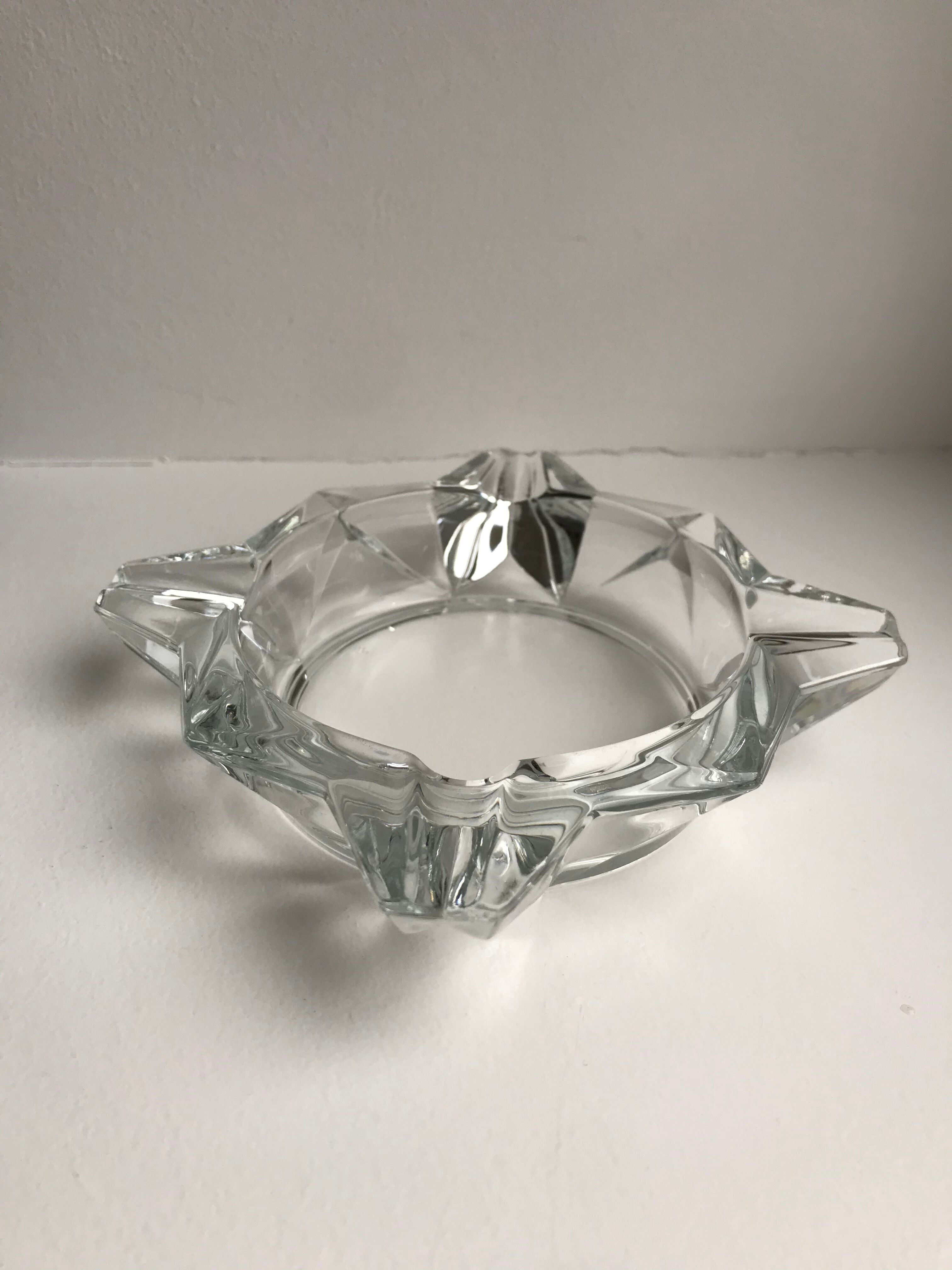 Vintage crystal ashtray 60s