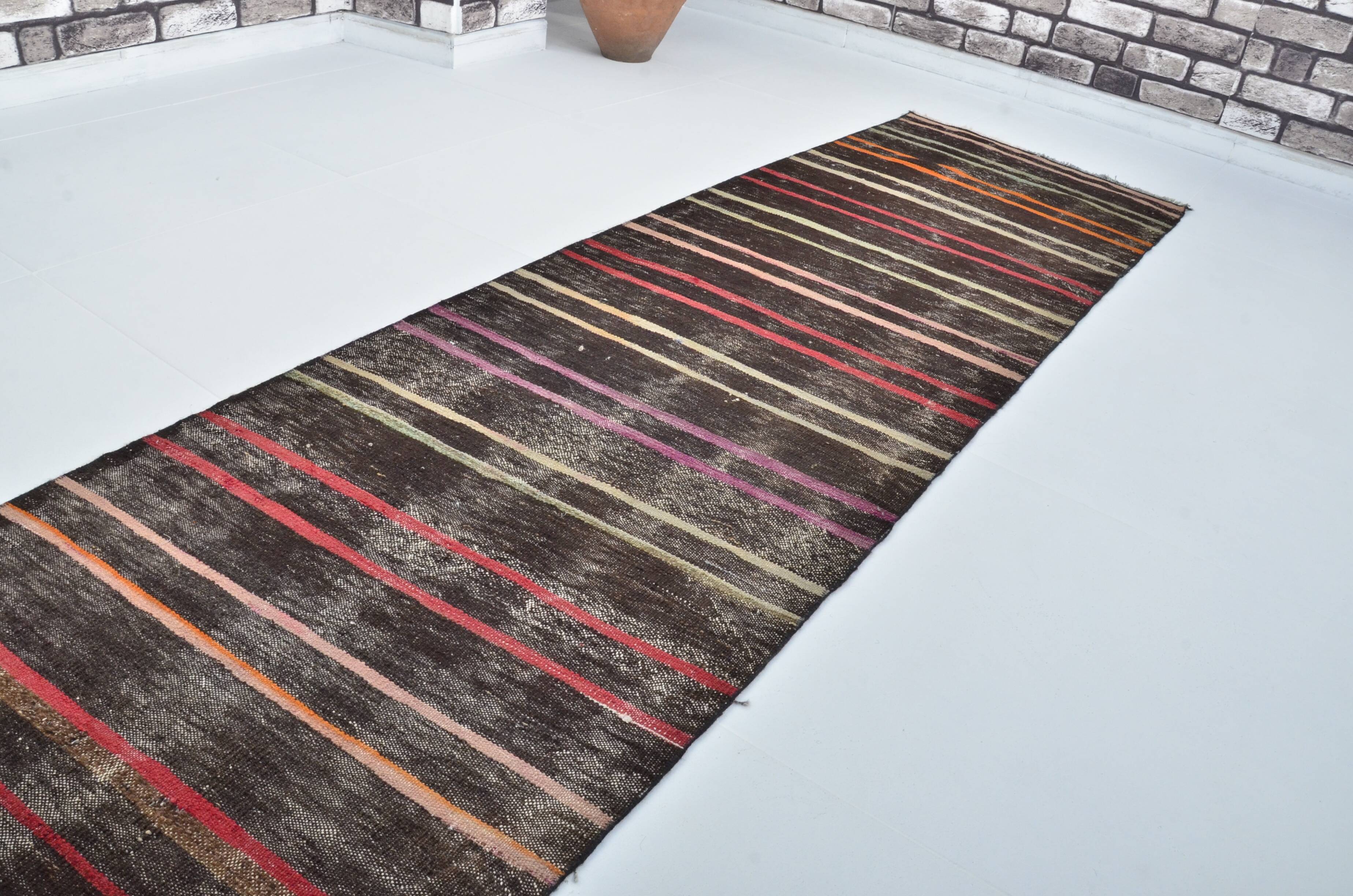 Tapis Kilim Oushak d'Anatolie à rayures