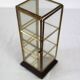 Vintage display case for miniature or jewelry brass and glass