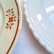 Multicolored flower dinner plates from Moulin des Loups, St Amand and Badonville