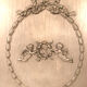 Tête de lit en bois laqué crème de style rococo, milieu XXe