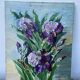 Bouquet of flowers old painting