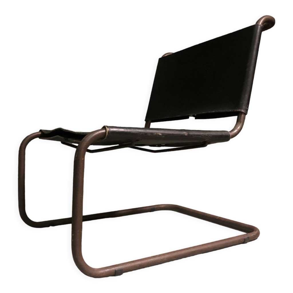 Chaise longue tubulaire Bauhaus des années 1930 Selency