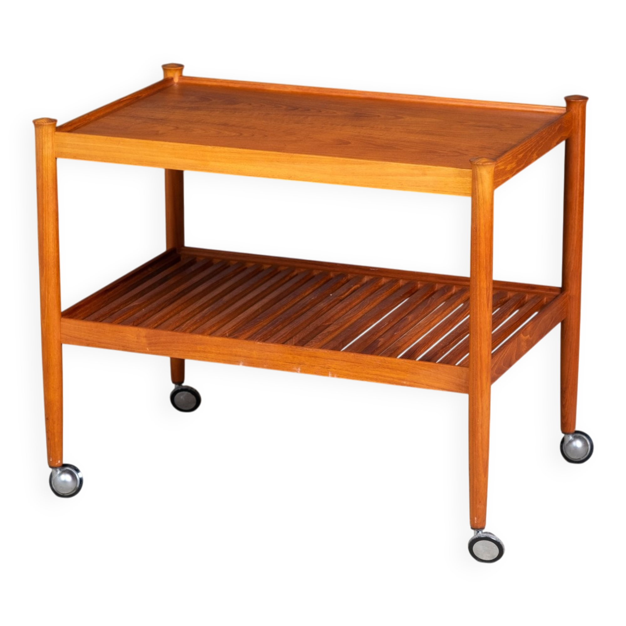 Mid-Century Teak Serving Trolley, Denmark, 1960s
