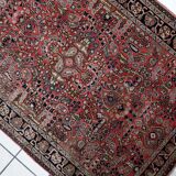 Vintage Persian Hamadan handmade rug 3.3' x 4.11' 1950s - 1C1213
