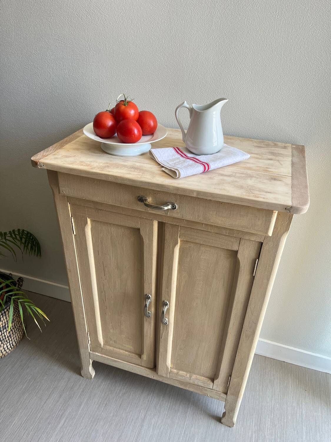 Antique Parisian buffet/jam cupboard in patinated wood