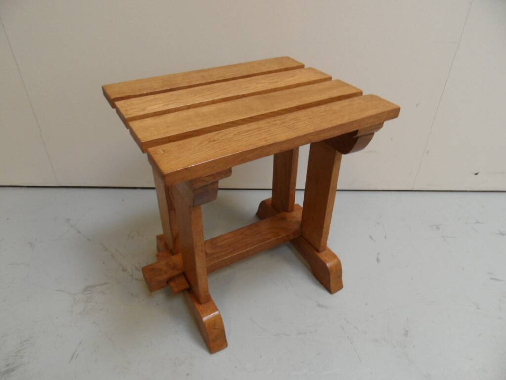 Vintage brutalist oak coffee table