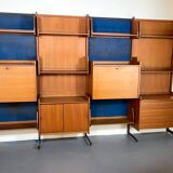 Mid-Century Modern modular wood bookcase from 50s