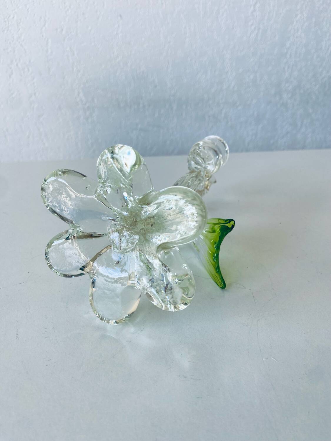 Glass bird candle holder