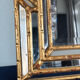 LaBarge Italian faux bamboo Hollywood Regency mirror 1980s