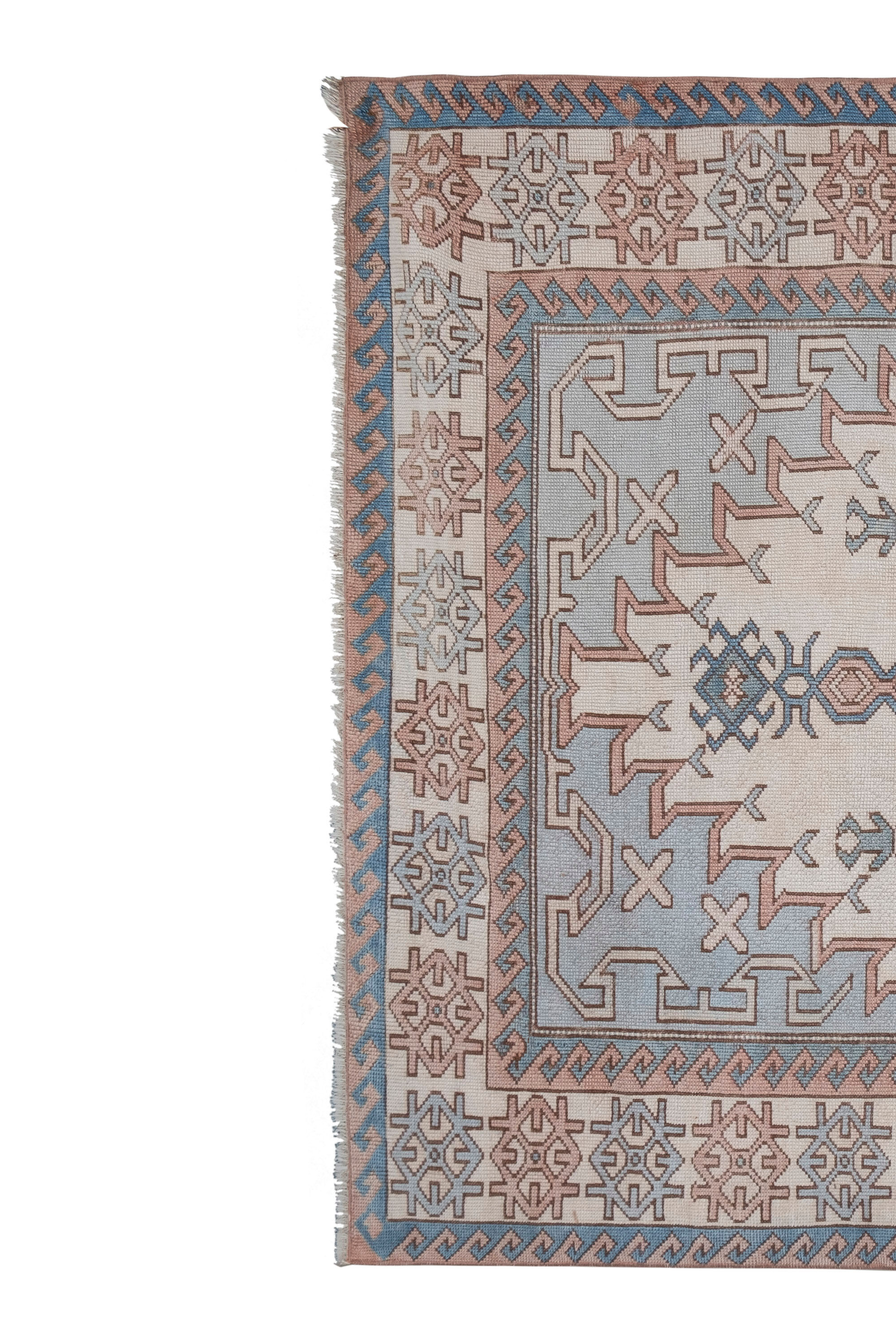 Oversize gray turkish oushak rug 173 x 227 cm