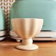 Pale yellow ceramic dessert cups