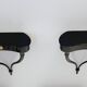Pair of Black Wall-Mounted Console Tables / Nightstands attr. to Ulrich