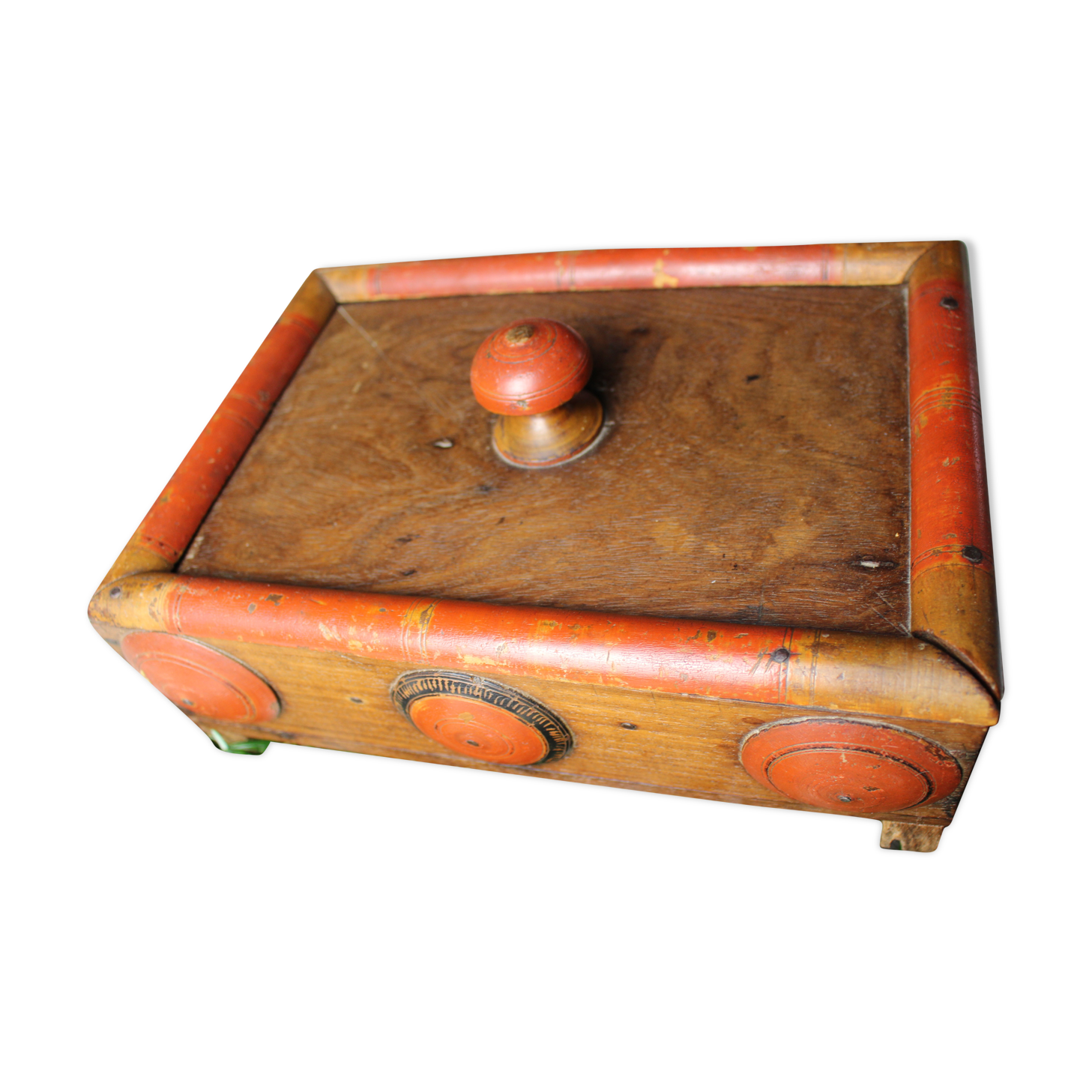 Asian wooden spice box