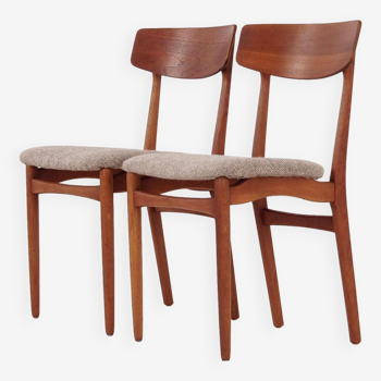 Ensemble de deux chaises en teck, design danois, années 1970