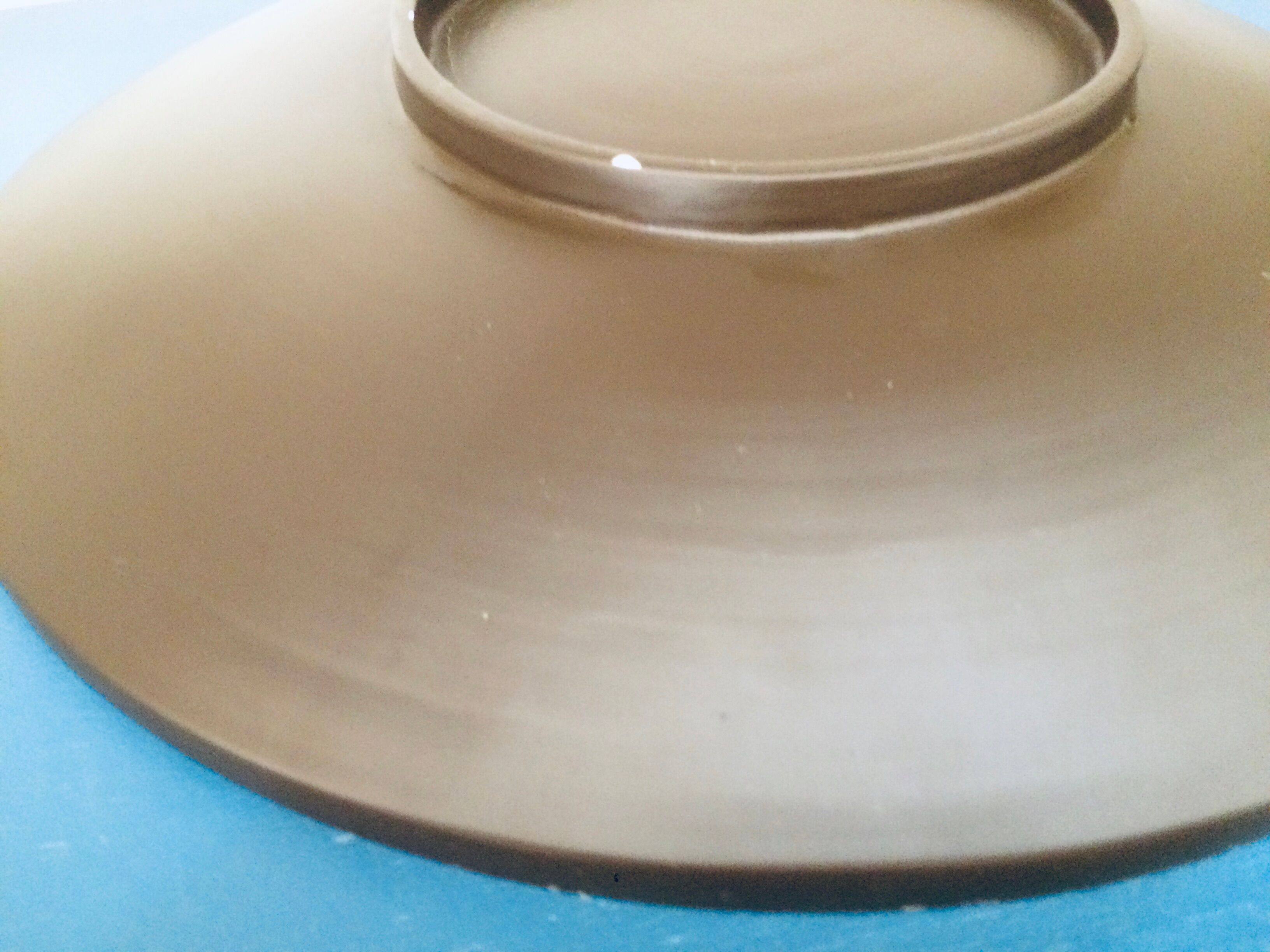 Vintage bamboo round tray