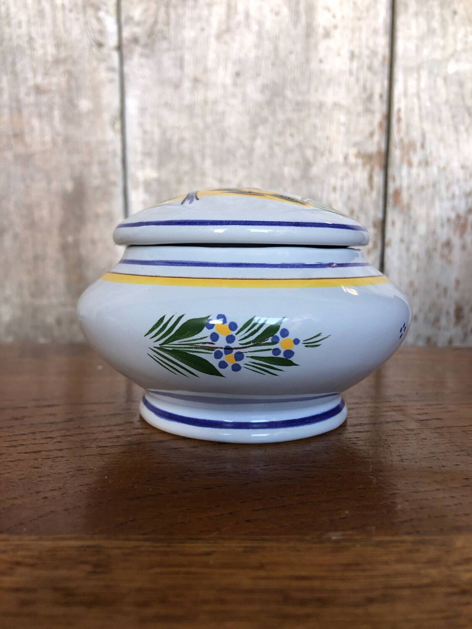 Old quimper henriot ceramic jewelry box decor vintage flowers