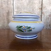 Old quimper henriot ceramic jewelry box decor vintage flowers